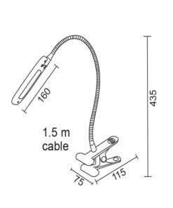Φωτιστικό Γραφείου LED με Κλιπ 5W Λευκό Φυσικό Λευκό 4000K ACA DECOR – 15205LEDWHC