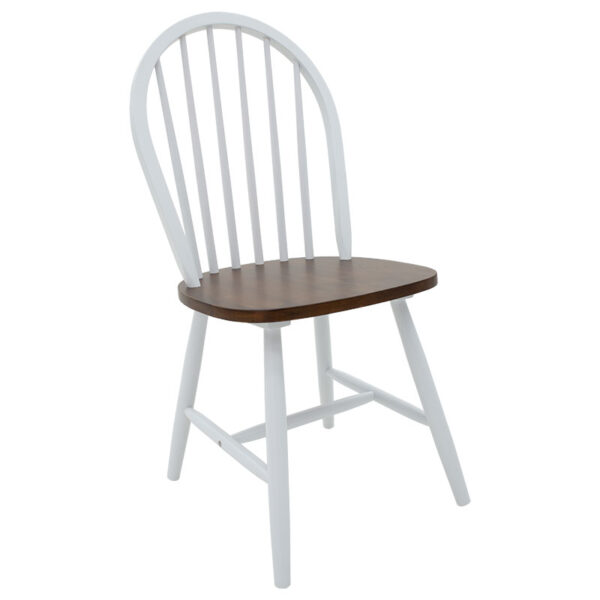 Chair Adalyn pakoworld wood walnut-white legs 153-000003