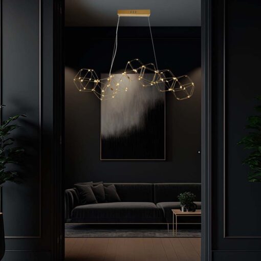 Κρεμαστό Φωτιστικό οροφής LED 28W 3000K Xρυσoύ Χρώματος V-TAC – 15339