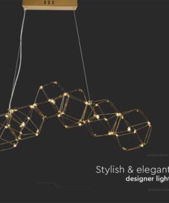 Κρεμαστό Φωτιστικό οροφής LED 28W 3000K Xρυσoύ Χρώματος V-TAC – 15339