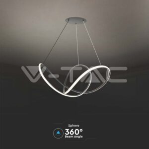 Κρεμαστό φωτιστικό οροφής LED 49W 3000K Mαύρο Χρώματος Dimmable V-TAC – 15340