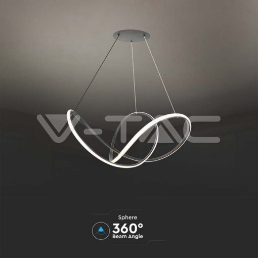Κρεμαστό φωτιστικό οροφής LED 49W 3000K Mαύρο Χρώματος Dimmable V-TAC – 15340