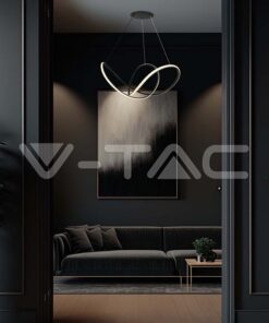 Κρεμαστό φωτιστικό οροφής LED 49W 3000K Mαύρο Χρώματος Dimmable V-TAC – 15340