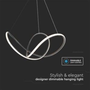 Κρεμαστό φωτιστικό οροφής LED 49W 3000K Mαύρο Χρώματος Dimmable V-TAC – 15340