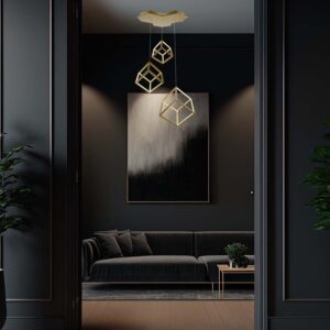 Κρεμαστό φωτιστικό οροφής LED 46W 3000K Χρυσού Χρώματος Step Dimmable V-TAC – 15341