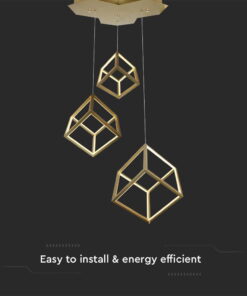 Κρεμαστό φωτιστικό οροφής LED 46W 3000K Χρυσού Χρώματος Step Dimmable V-TAC – 15341