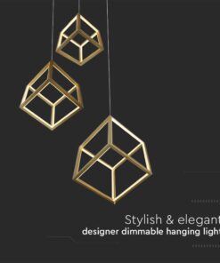 Κρεμαστό φωτιστικό οροφής LED 46W 3000K Χρυσού Χρώματος Step Dimmable V-TAC – 15341