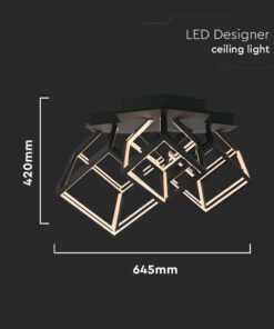 Φωτιστικό οροφής LED 46W 3000K Mαύρο Χρώματος Dimmable V-TAC – 15342