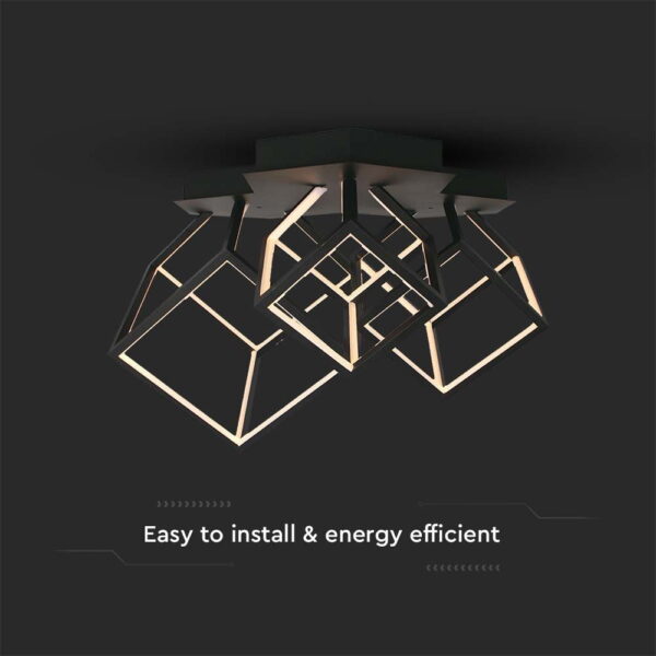 Φωτιστικό οροφής LED 46W 3000K Mαύρο Χρώματος Dimmable V-TAC – 15342
