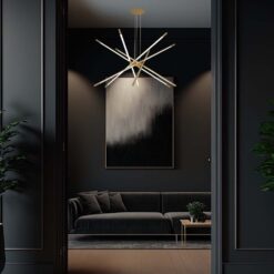 Κρεμαστό φωτιστικό οροφής LED 42W 3000K Xρυσού Χρώματος V-TAC – 15343