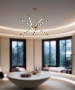 Κρεμαστό φωτιστικό οροφής LED 42W 3000K Xρυσού Χρώματος V-TAC – 15343