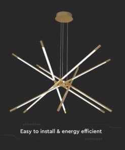 Κρεμαστό φωτιστικό οροφής LED 42W 3000K Xρυσού Χρώματος V-TAC – 15343