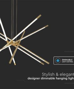 Κρεμαστό φωτιστικό οροφής LED 42W 3000K Xρυσού Χρώματος V-TAC – 15343