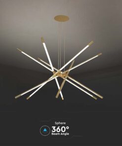 Κρεμαστό φωτιστικό οροφής LED 42W 3000K Xρυσού Χρώματος V-TAC – 15343