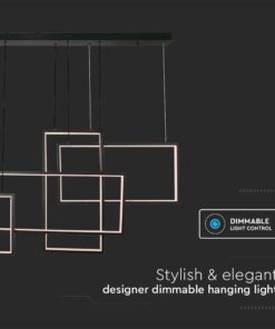 Κρεμαστό φωτιστικό οροφής LED 45W 3000K Μαύρου Χρώματος V-TAC – 15344