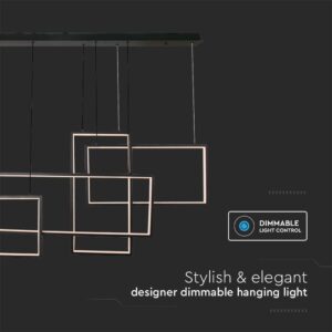 Κρεμαστό φωτιστικό οροφής LED 45W 3000K Μαύρου Χρώματος V-TAC – 15344