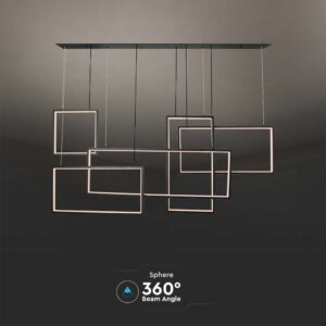 Κρεμαστό φωτιστικό οροφής LED 45W 3000K Μαύρου Χρώματος V-TAC – 15344