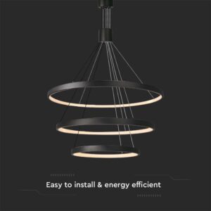 Kρεμαστό φωτιστικό οροφής LED 46W 3000K Mαύρου Χρώματος V-TAC – 15345