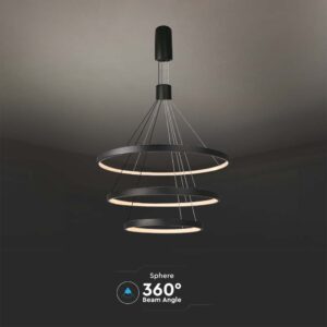 Kρεμαστό φωτιστικό οροφής LED 46W 3000K Mαύρου Χρώματος V-TAC – 15345