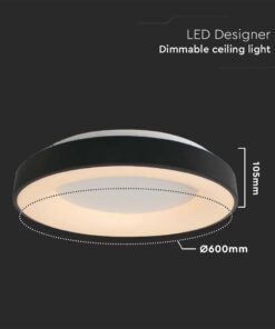 Φωτιστικό οροφής LED 49W 3000Κ Mαύρου Χρώματος V-TAC – 15346