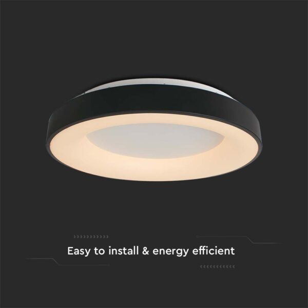 Φωτιστικό οροφής LED 49W 3000Κ Mαύρου Χρώματος V-TAC – 15346