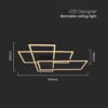 Φωτιστικό οροφής LED 47W 3000K Mαύρου Χρώματος Dimmable V-TAC – 15347
