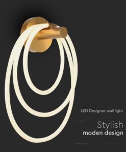 Επιτοίχιο φωτιστικό LED 37W 3000K Xρυσού Χρώματος V-TAC – 15348