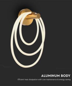 Επιτοίχιο φωτιστικό LED 37W 3000K Xρυσού Χρώματος V-TAC – 15348