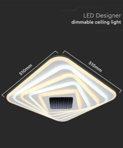 Φωτιστικό οροφής LED 150W Λευκού Χρώματος Dimmable με χειριστήριο V-TAC – 15356