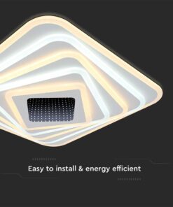Φωτιστικό οροφής LED 150W Λευκού Χρώματος Dimmable με χειριστήριο V-TAC – 15356