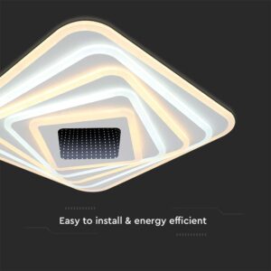 Φωτιστικό οροφής LED 150W Λευκού Χρώματος Dimmable με χειριστήριο V-TAC – 15356