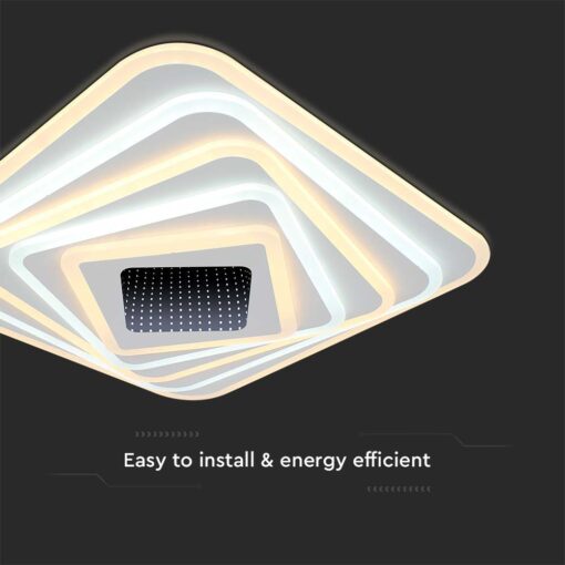 Φωτιστικό οροφής LED 150W Λευκού Χρώματος Dimmable με χειριστήριο V-TAC – 15356