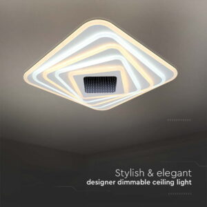 Φωτιστικό οροφής LED 150W Λευκού Χρώματος Dimmable με χειριστήριο V-TAC – 15356