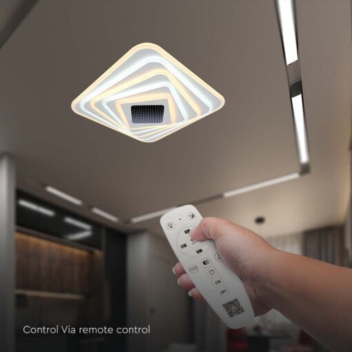 Φωτιστικό οροφής LED 150W Λευκού Χρώματος Dimmable με χειριστήριο V-TAC – 15356