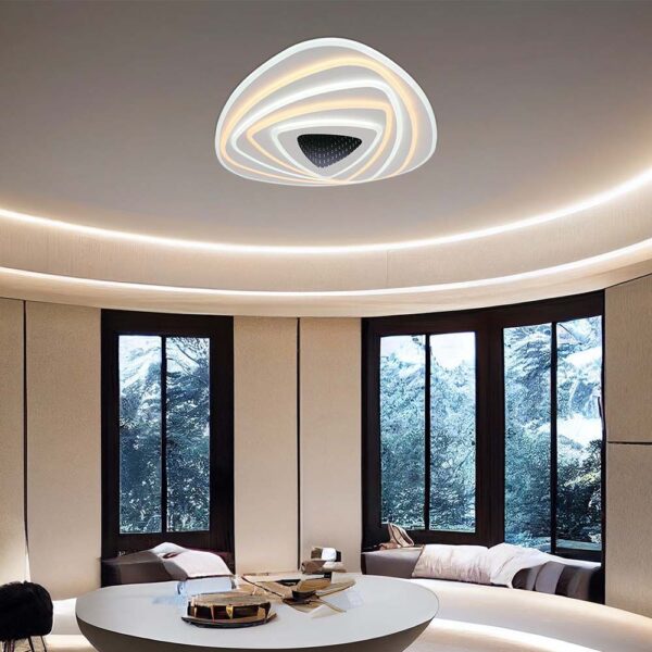 Φωτιστικό οροφής LED 120W Λευκού Χρώματος Dimmable Με χειριστήριο V-TAC – 15357