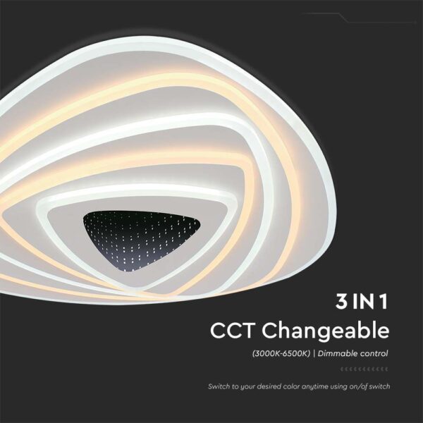 Φωτιστικό οροφής LED 120W Λευκού Χρώματος Dimmable Με χειριστήριο V-TAC – 15357