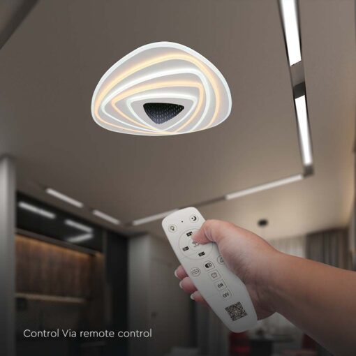 Φωτιστικό οροφής LED 120W Λευκού Χρώματος Dimmable Με χειριστήριο V-TAC – 15357