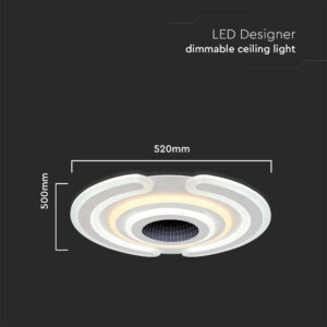 Φωτιστικό οροφής LED 95W Λευκού Χρώματος Dimmable με Χειριστήριο V-TAC – 15358