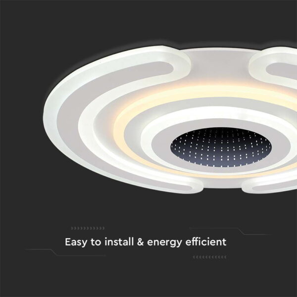 Φωτιστικό οροφής LED 95W Λευκού Χρώματος Dimmable με Χειριστήριο V-TAC – 15358