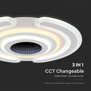 Φωτιστικό οροφής LED 95W Λευκού Χρώματος Dimmable με Χειριστήριο V-TAC – 15358