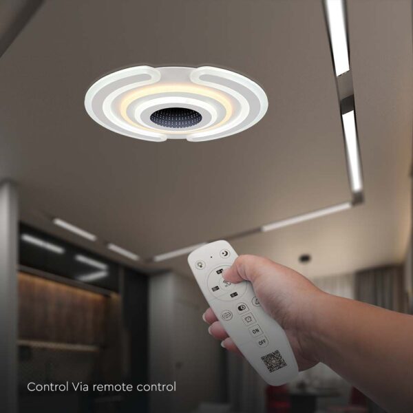 Φωτιστικό οροφής LED 95W Λευκού Χρώματος Dimmable με Χειριστήριο V-TAC – 15358