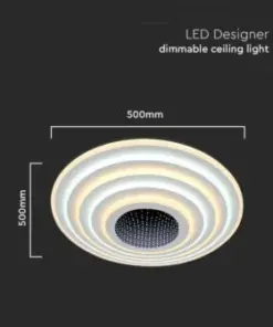 LED φωτιστικό οροφής LED 125W Λευκού Χρώματος Dimmable και χειριστήριο V-TAC – 15359
