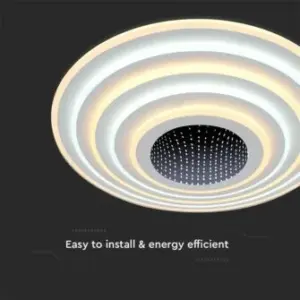 LED φωτιστικό οροφής LED 125W Λευκού Χρώματος Dimmable και χειριστήριο V-TAC – 15359