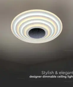 LED φωτιστικό οροφής LED 125W Λευκού Χρώματος Dimmable και χειριστήριο V-TAC – 15359