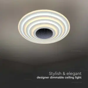 LED φωτιστικό οροφής LED 125W Λευκού Χρώματος Dimmable και χειριστήριο V-TAC – 15359