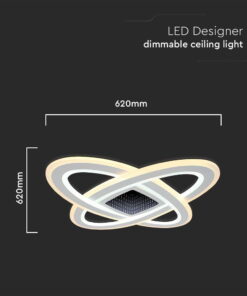 Φωτιστικό οροφής LED 130W Λευκού Χρώματος Dimmable με χειριστήριο V-TAC – 15360
