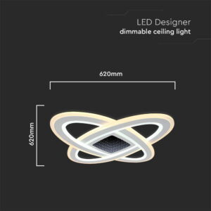 Φωτιστικό οροφής LED 130W Λευκού Χρώματος Dimmable με χειριστήριο V-TAC – 15360