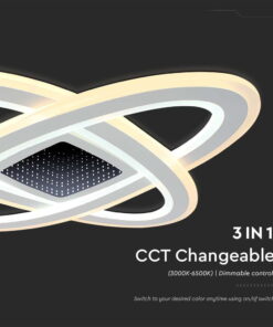 Φωτιστικό οροφής LED 130W Λευκού Χρώματος Dimmable με χειριστήριο V-TAC – 15360