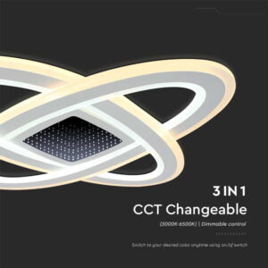 Φωτιστικό οροφής LED 130W Λευκού Χρώματος Dimmable με χειριστήριο V-TAC – 15360