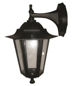 ΑΠΛΙΚΑ ΤΟΙΧΟΥ ΑΛΟΥΜΙΝΙΟΥ ΕΞΑΓΩΝΗ ΜΑΥΡΗ ΠΡΟΣ ΤΑ ΚΑΤΩ E27 EUROLAMP – 154-55125